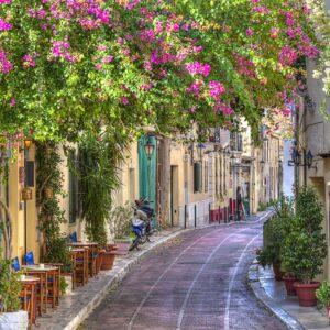 Classical Greece athens street scene