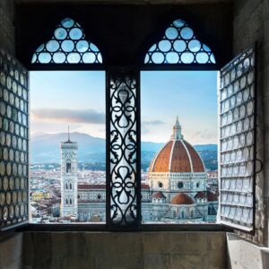 florence duomo through window